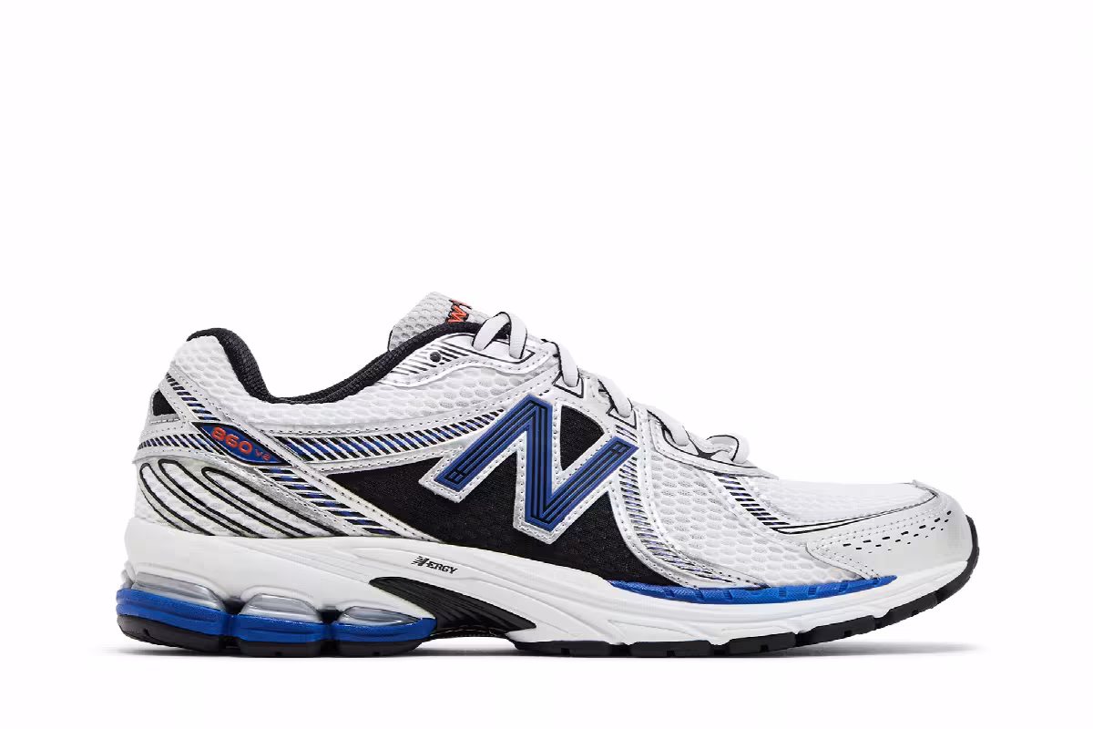 New Balance 860v2 OG White Silver Blue, view 2