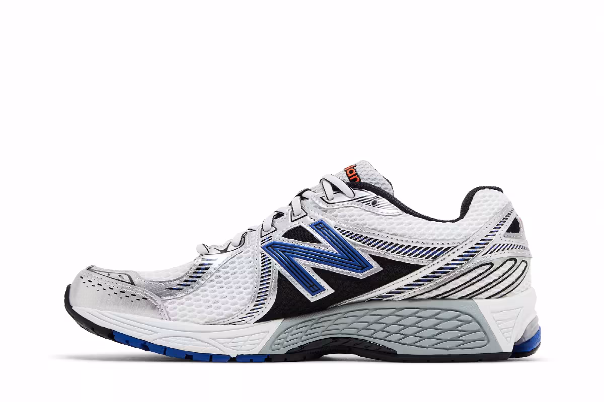 New Balance 860v2 OG White Silver Blue, view 4