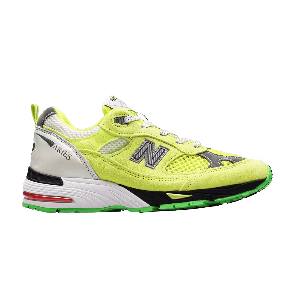 New Balance Aries x Women's 991 Made in England Neon Yellow