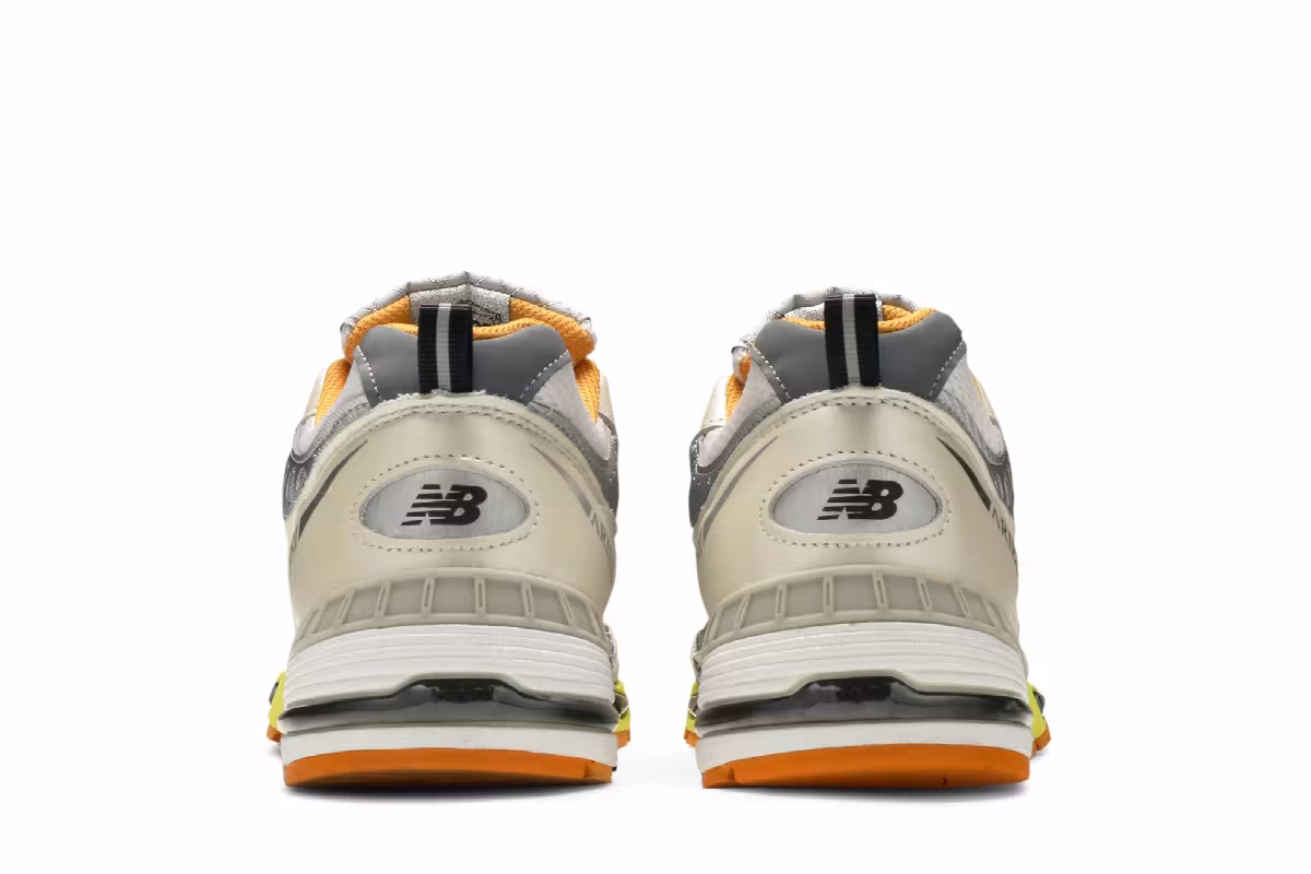 Aries x New Balance 991 Made In England Orange Silver, view 7