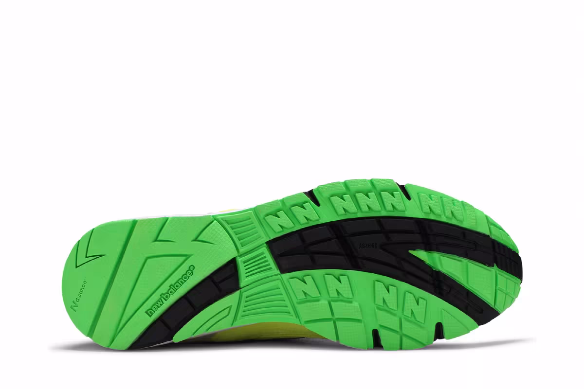 Aries x New Balance 991 Made in England Neon Yellow, view 5