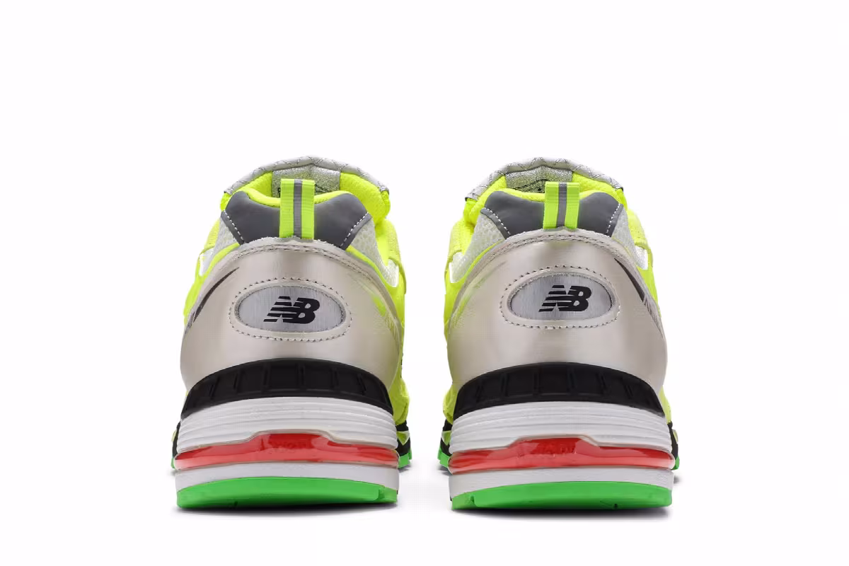 Aries x New Balance 991 Made in England Neon Yellow, view 7