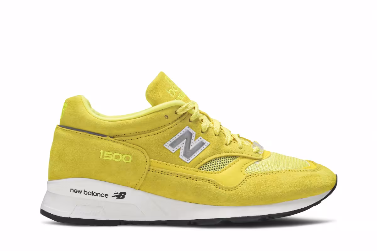 Pop Trading Company x New Balance 1500 Made in England Electric Yellow, view 2