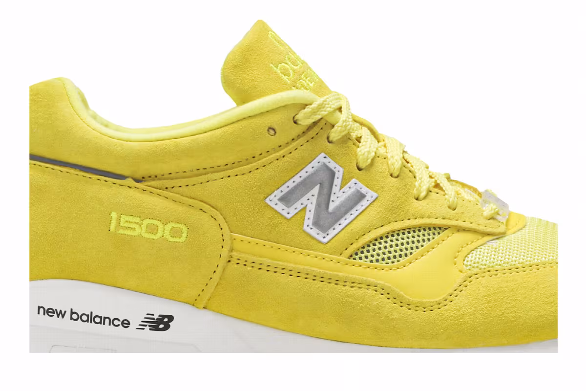 Pop Trading Company x New Balance 1500 Made in England Electric Yellow, view 3