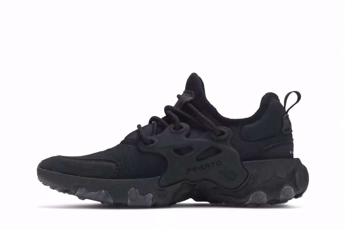 Nike React Presto GS Triple Black, view 4