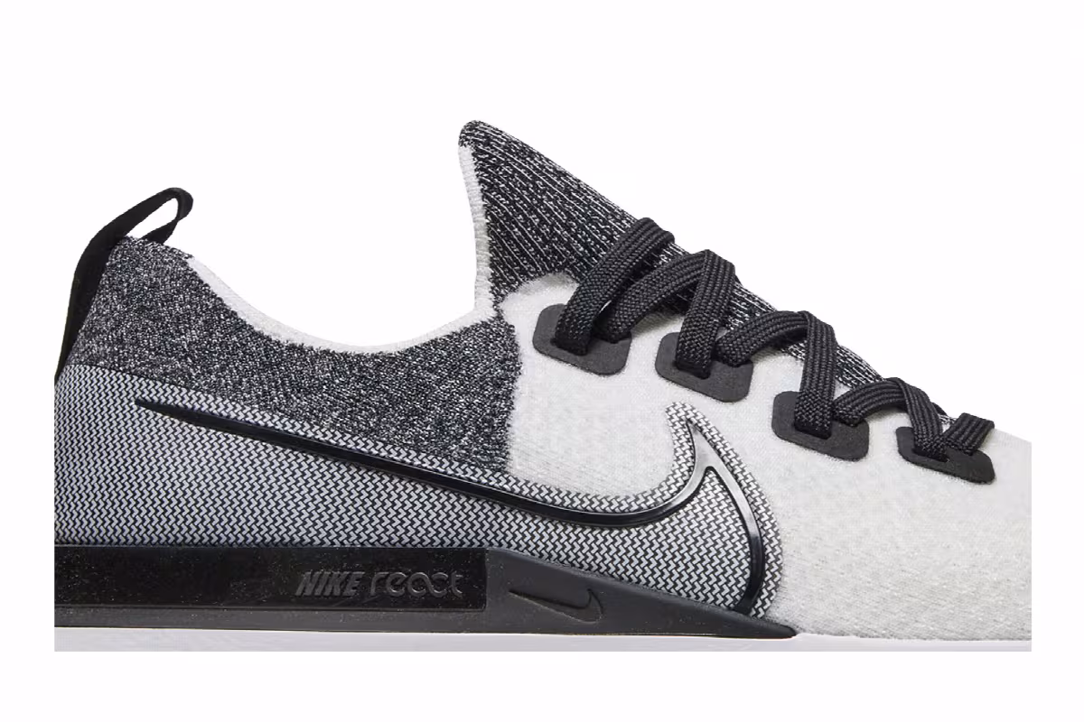 Nike React Infinity Run Flyknit Black White, view 3