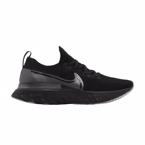 Nike React Infinity Run Flyknit 'Black Metallic Silver'