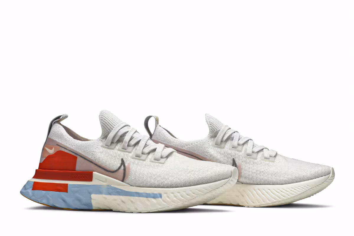 Nike Women's React Infinity Run Flyknit Psychic Blue Coral, view 9