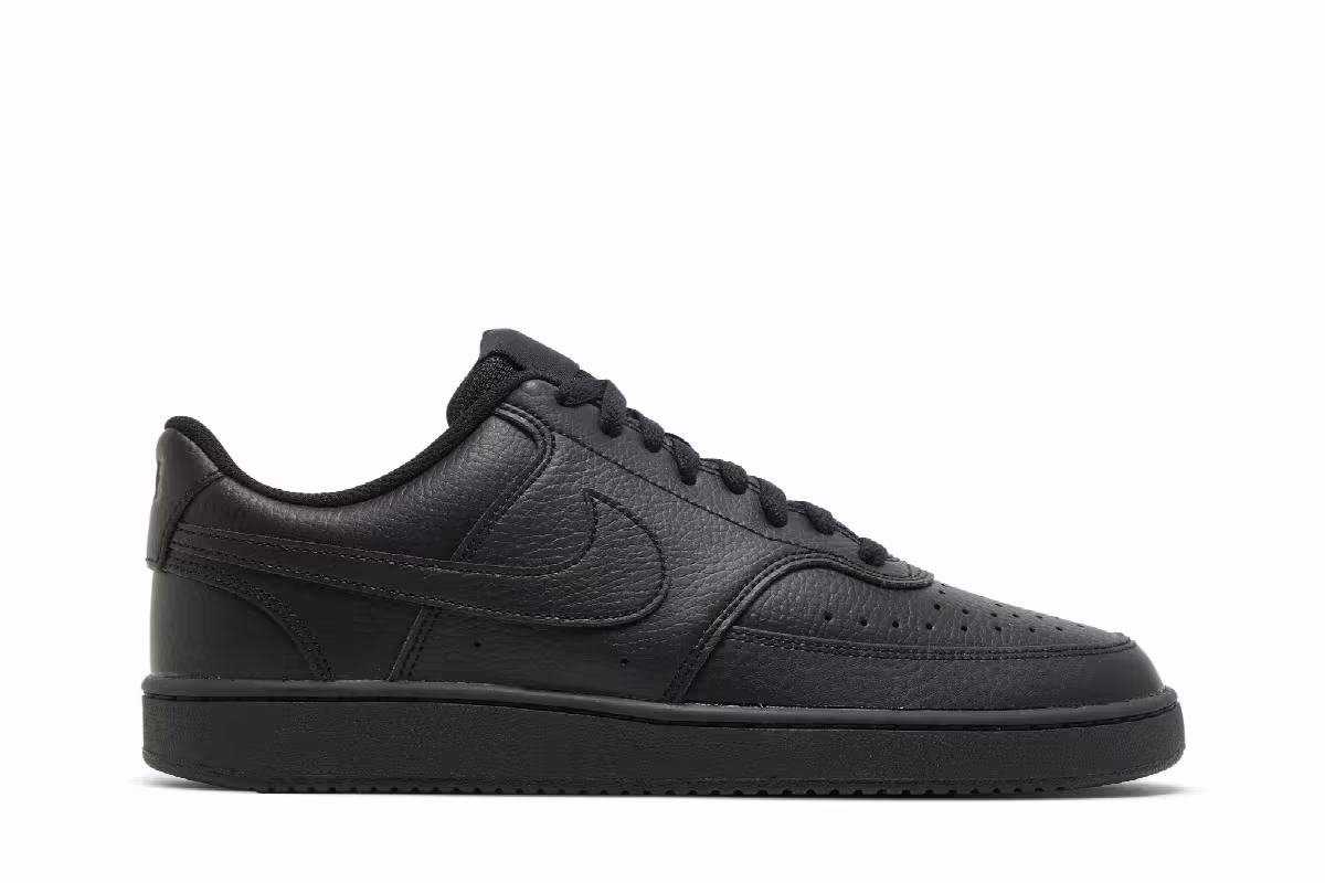 Nike Court Vision Low Triple Black, view 2