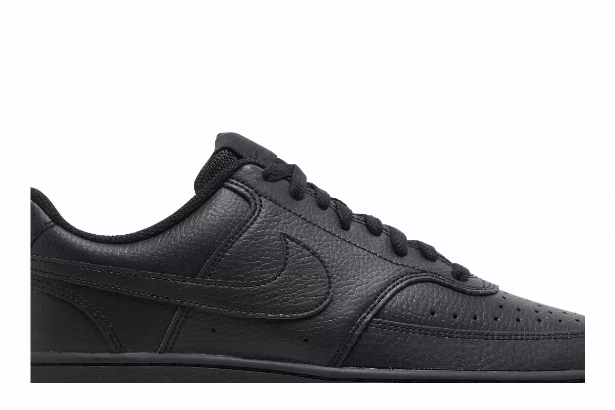 Nike Court Vision Low Triple Black, view 3