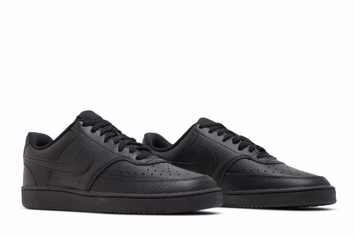 Nike Court Vision Low Triple Black, view 9