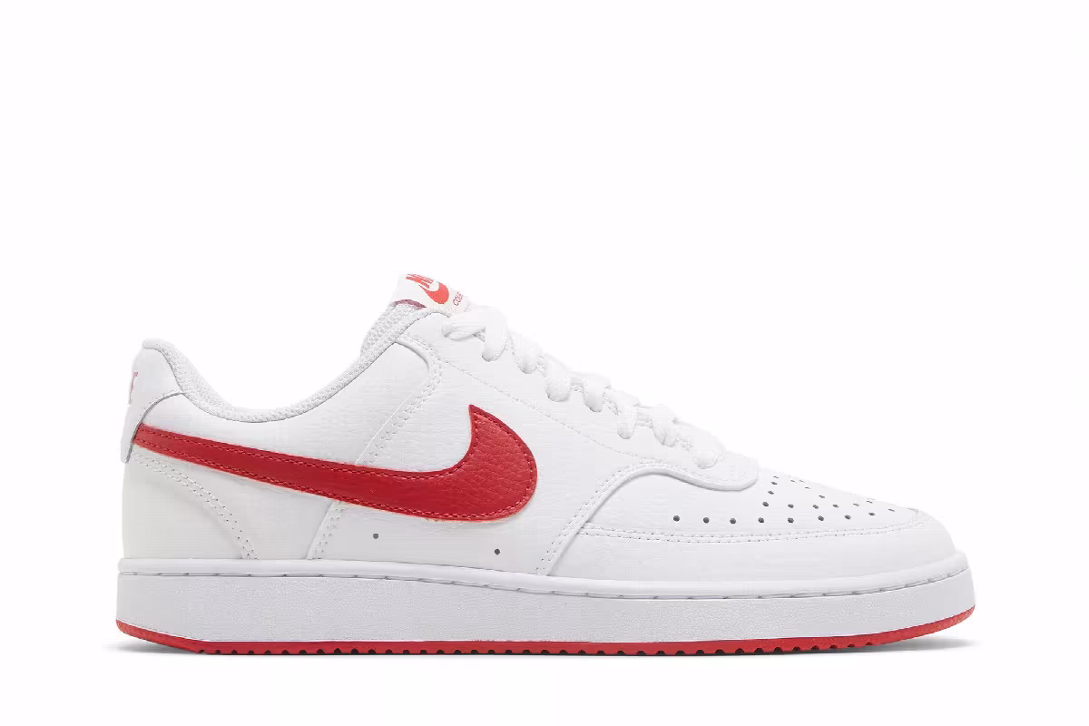 Nike Women's Court Vision Low White University Red, view 2