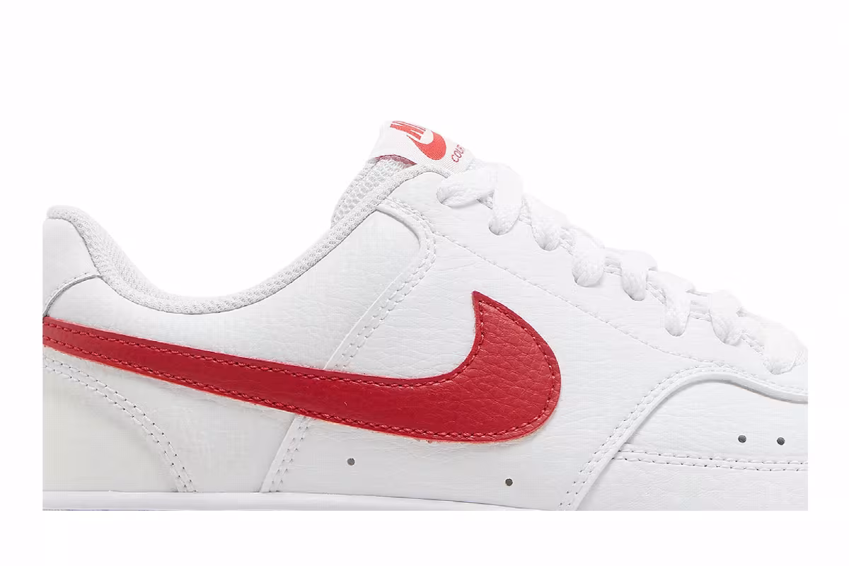 Nike Women's Court Vision Low White University Red, view 3