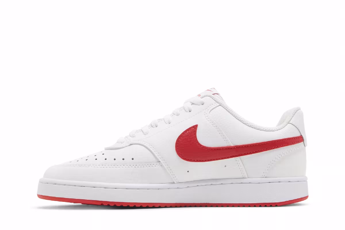 Nike Women's Court Vision Low White University Red, view 4