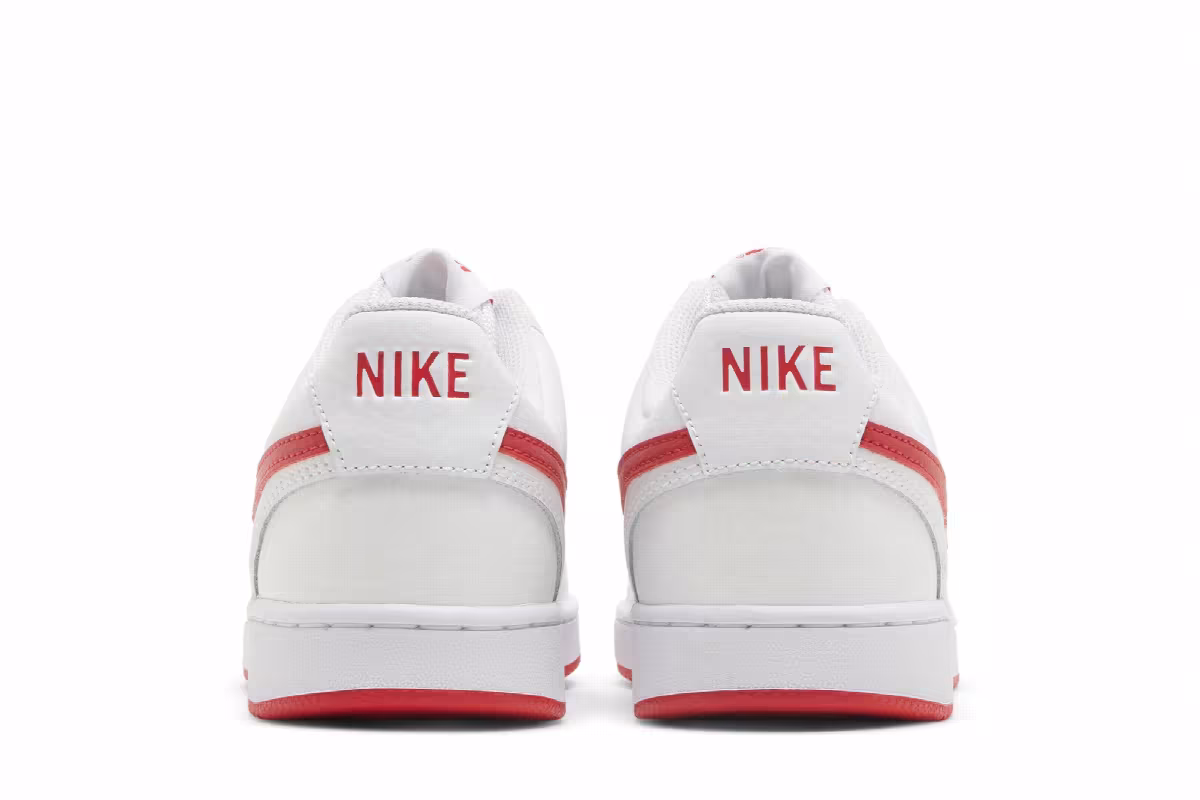 Nike Women's Court Vision Low White University Red, view 7