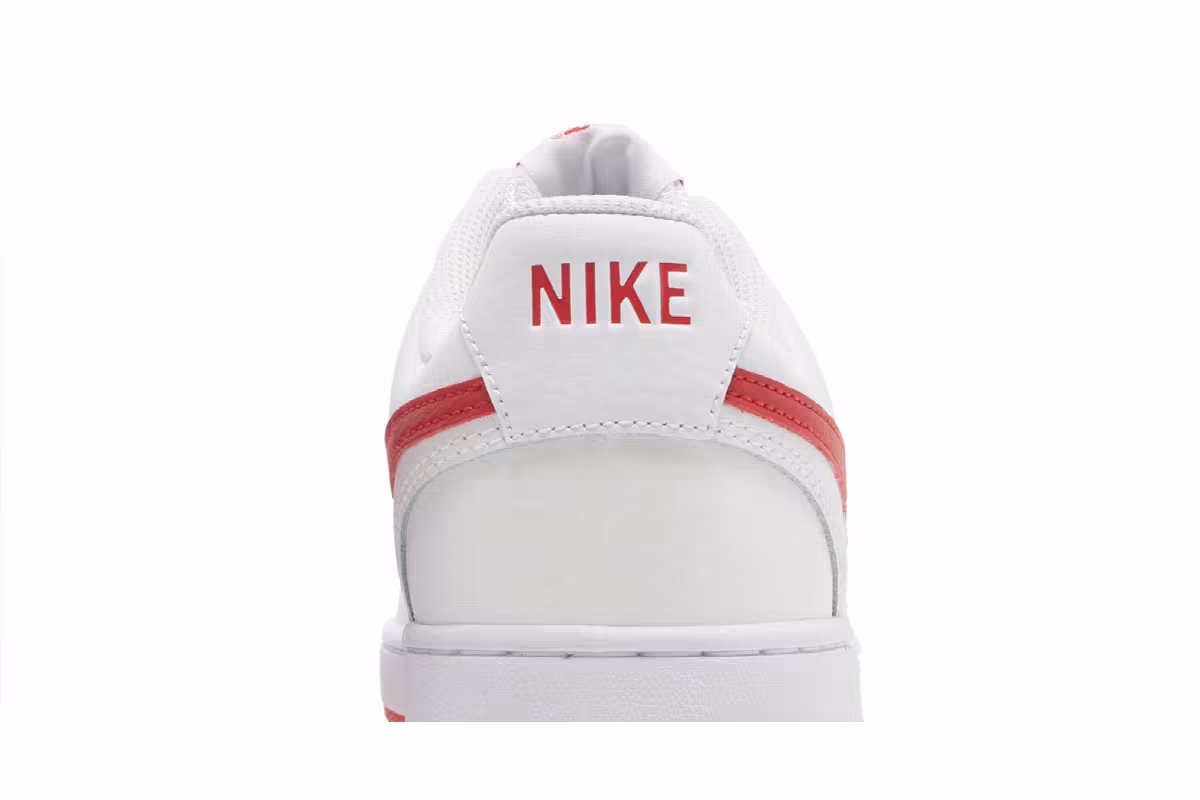 Nike Women's Court Vision Low White University Red, view 8