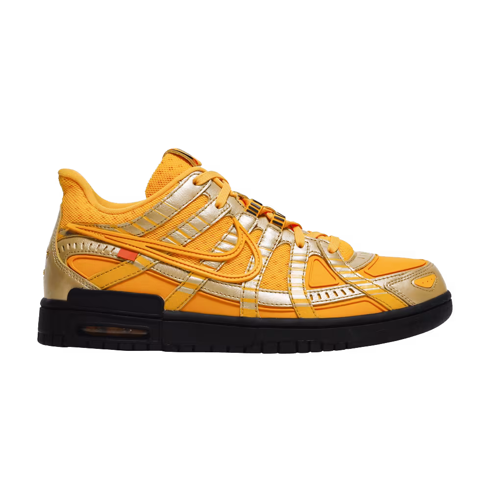 Off-White x Nike Air Rubber Dunk University Gold