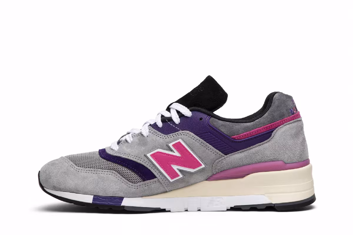 Kith x United Arrows & Sons x New Balance 997 Grey Pink, view 4