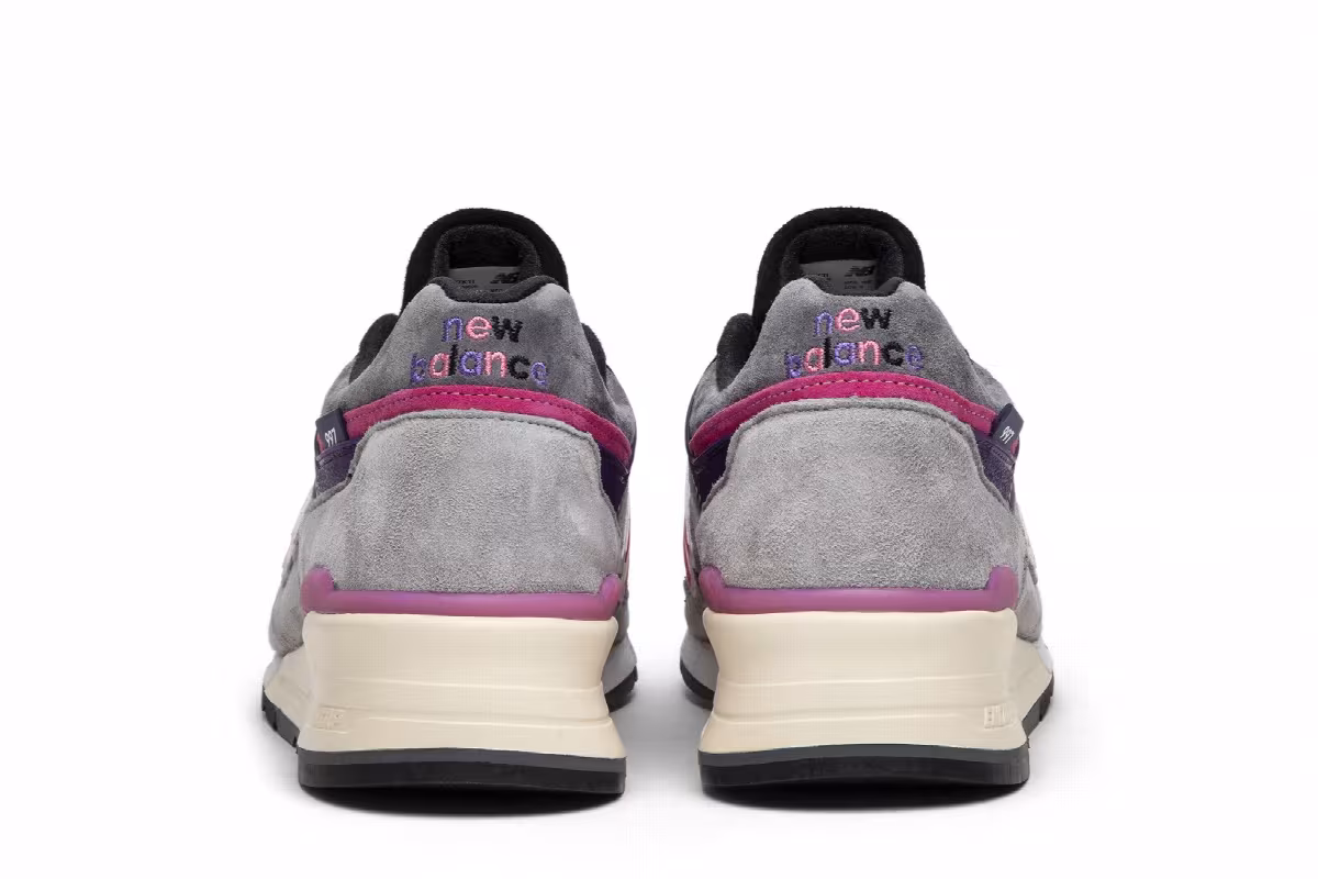 Kith x United Arrows & Sons x New Balance 997 Grey Pink, view 7