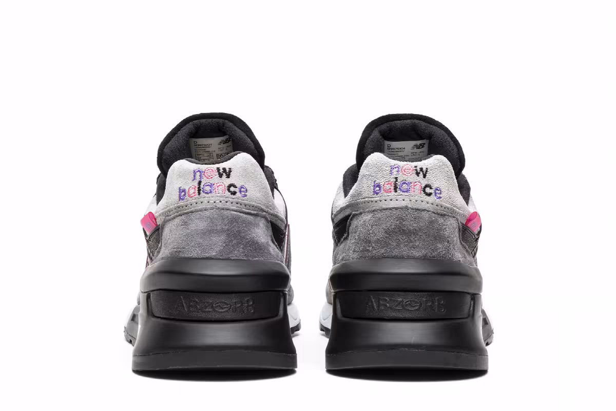 Kith x United Arrows & Sons x New Balance 997S Fusion Grey Black Pink, view 7