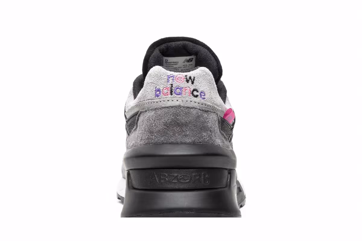 Kith x United Arrows & Sons x New Balance 997S Fusion Grey Black Pink, view 8