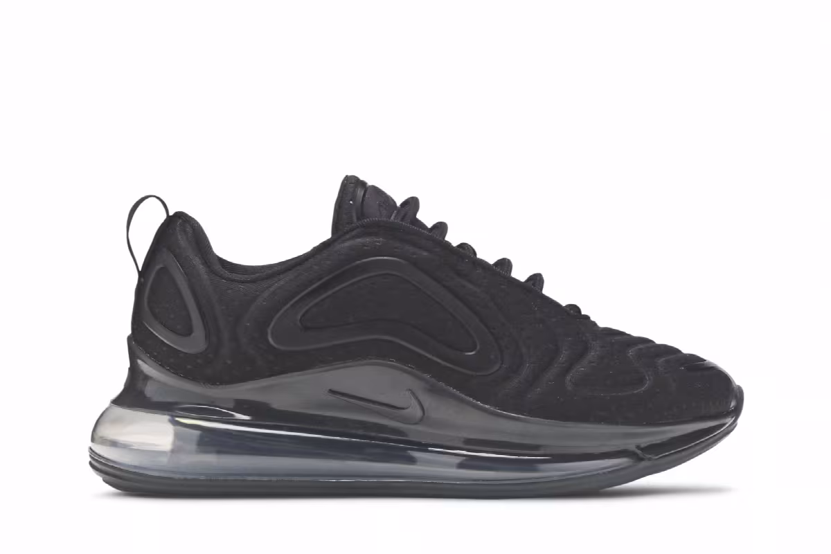 Nike Women's Air Max 720 Black Jersey Mesh, view 2