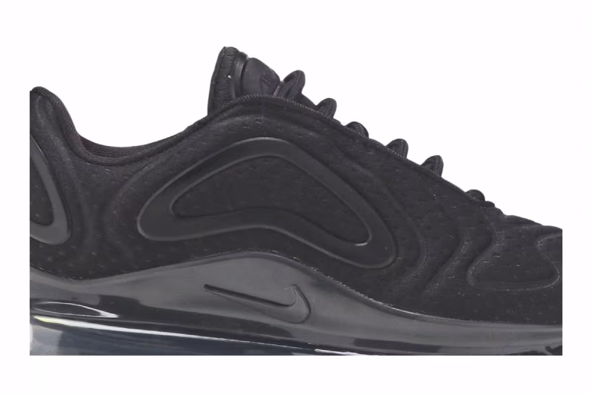 Nike Women's Air Max 720 Black Jersey Mesh, view 3