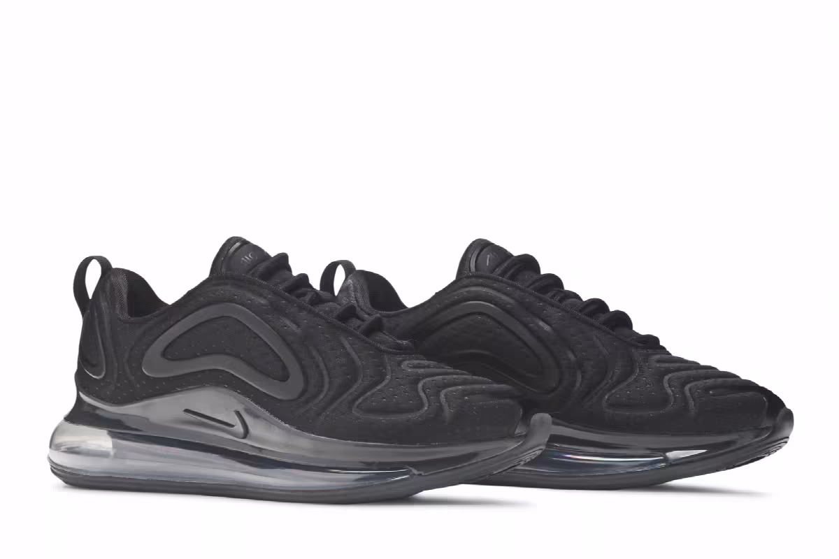 Nike Women's Air Max 720 Black Jersey Mesh, view 9