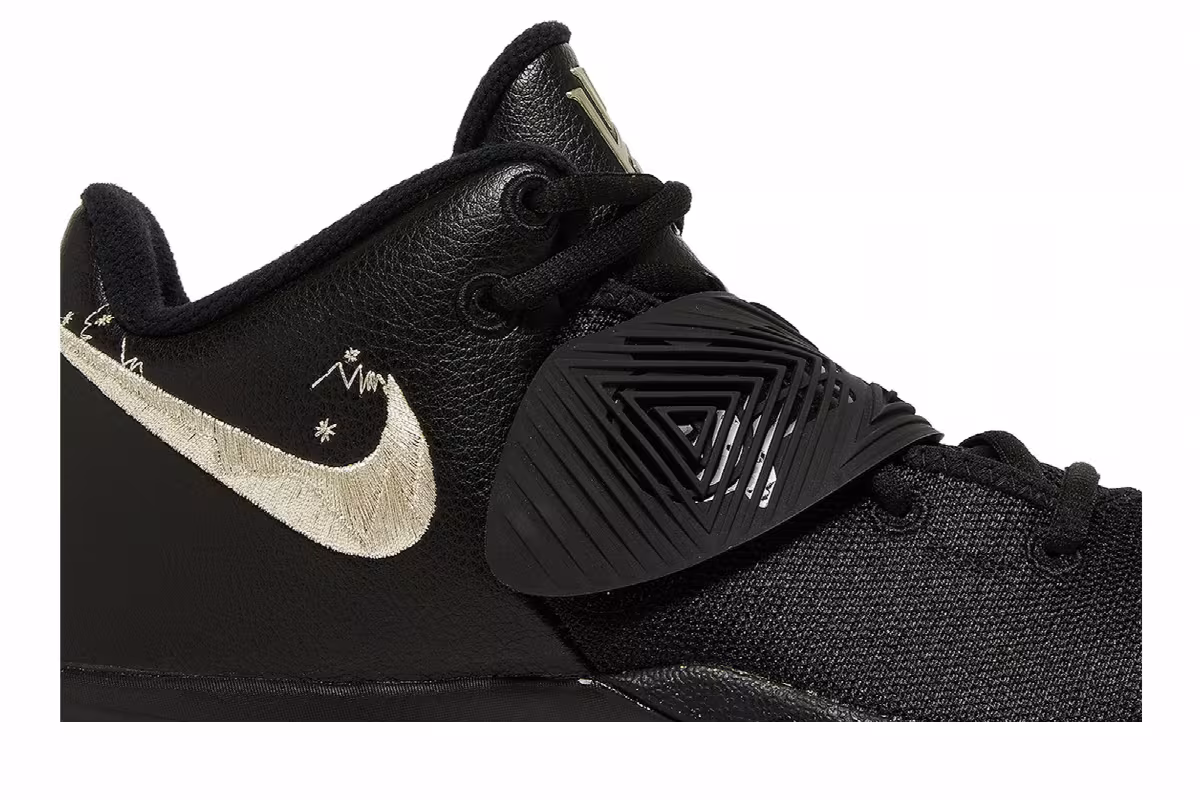 Nike Kyrie Flytrap 3 Black Metallic Gold, view 3