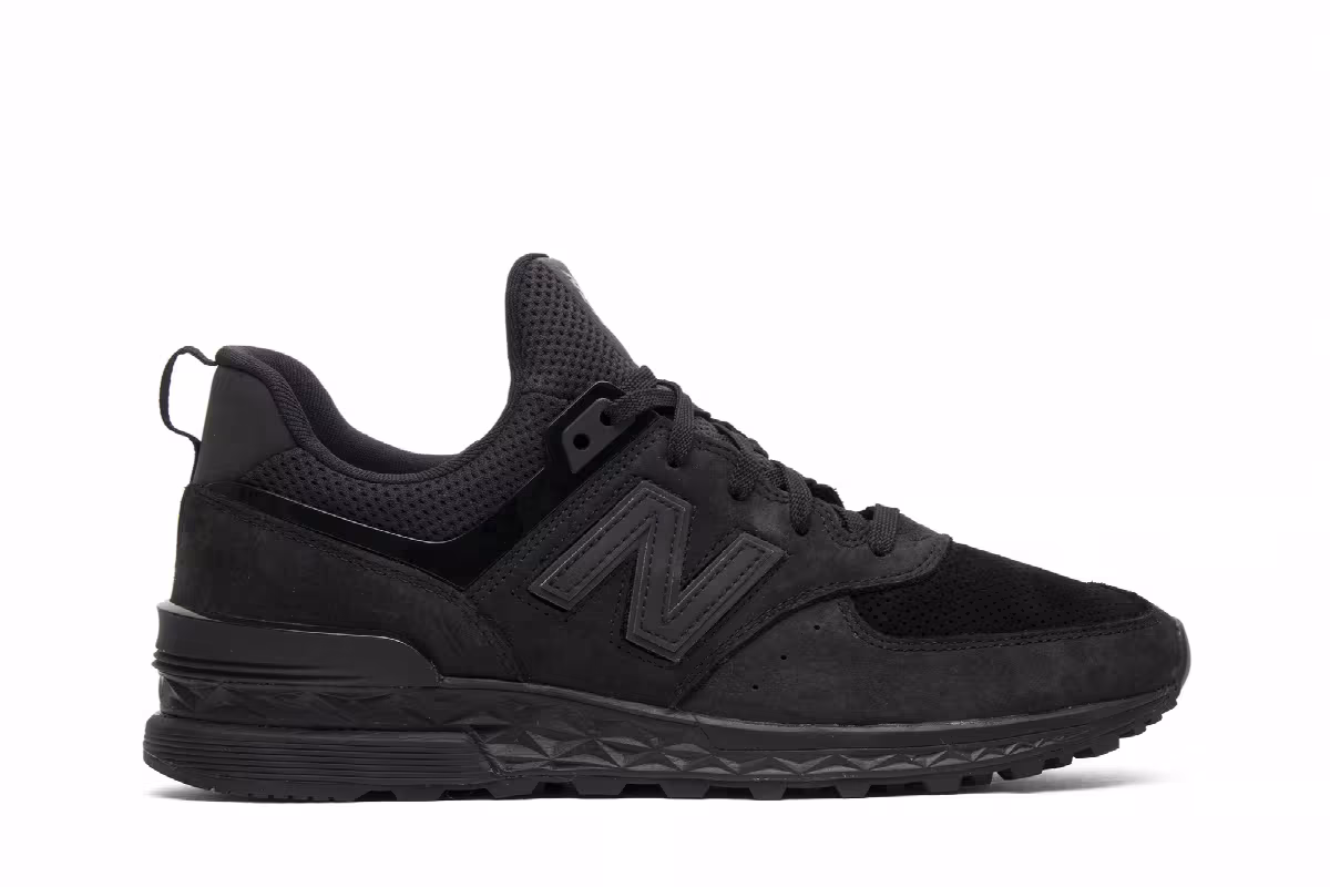 Ronnie Fieg x Dover Street Market x New Balance 574 Sport Triple Black Special Box, view 2