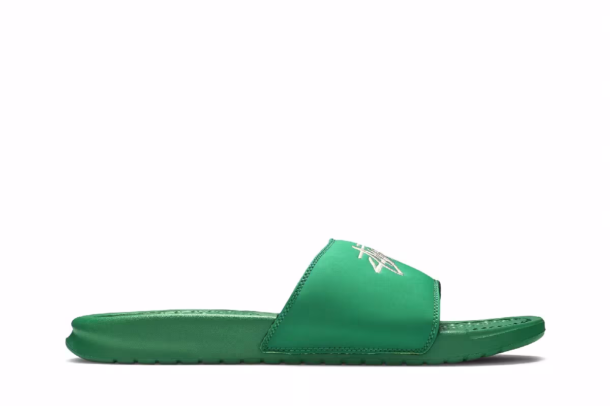 Stussy x Nike Benassi Pine Green, view 2