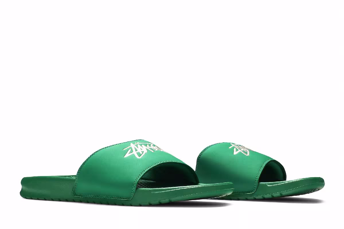 Stussy x Nike Benassi Pine Green, view 9