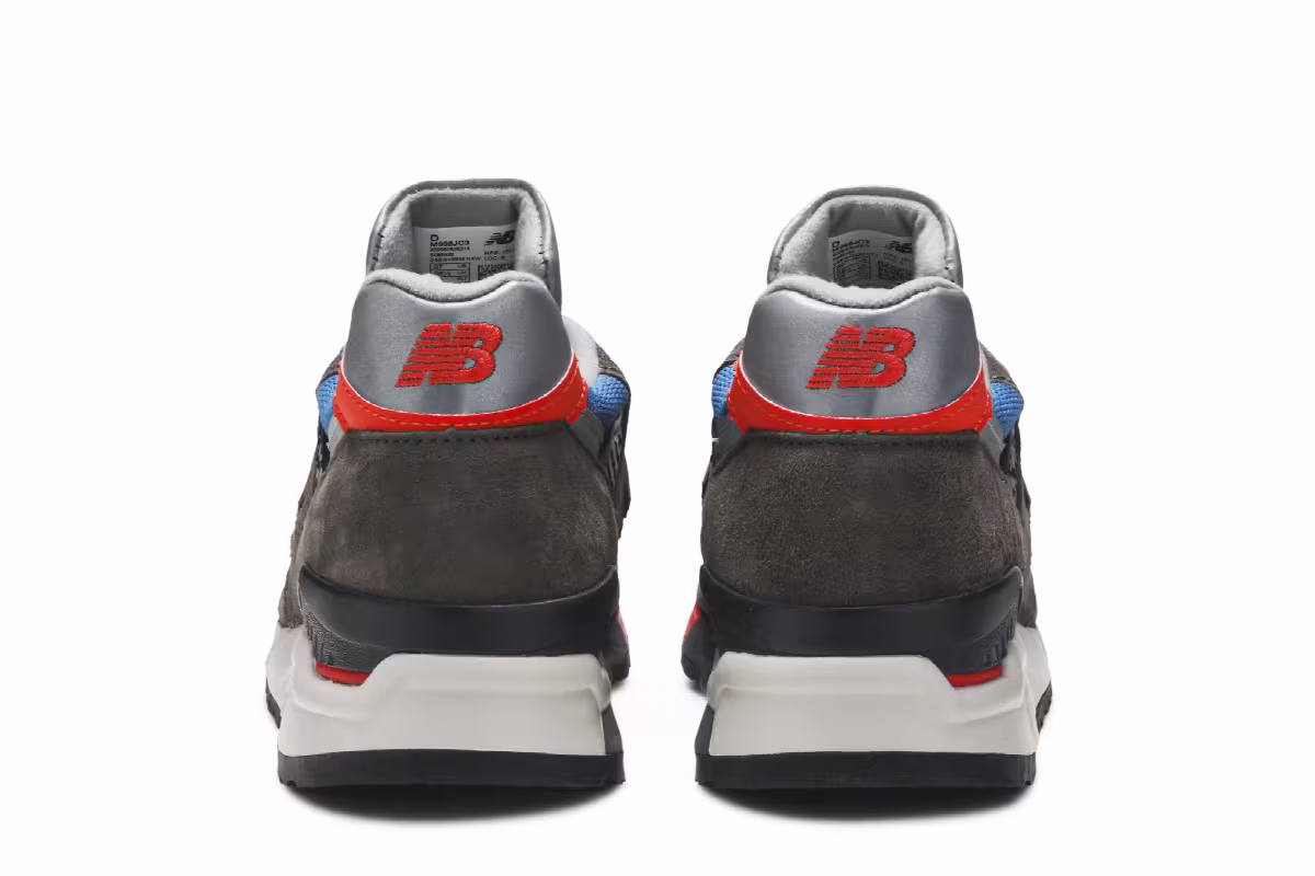 J. Crew x New Balance 998 Made in USA Grey Blue Orange, view 7