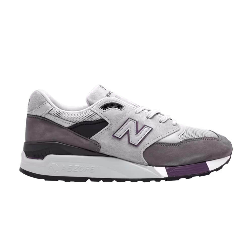 New Balance 998 Made in USA Charcoal Grey Purple