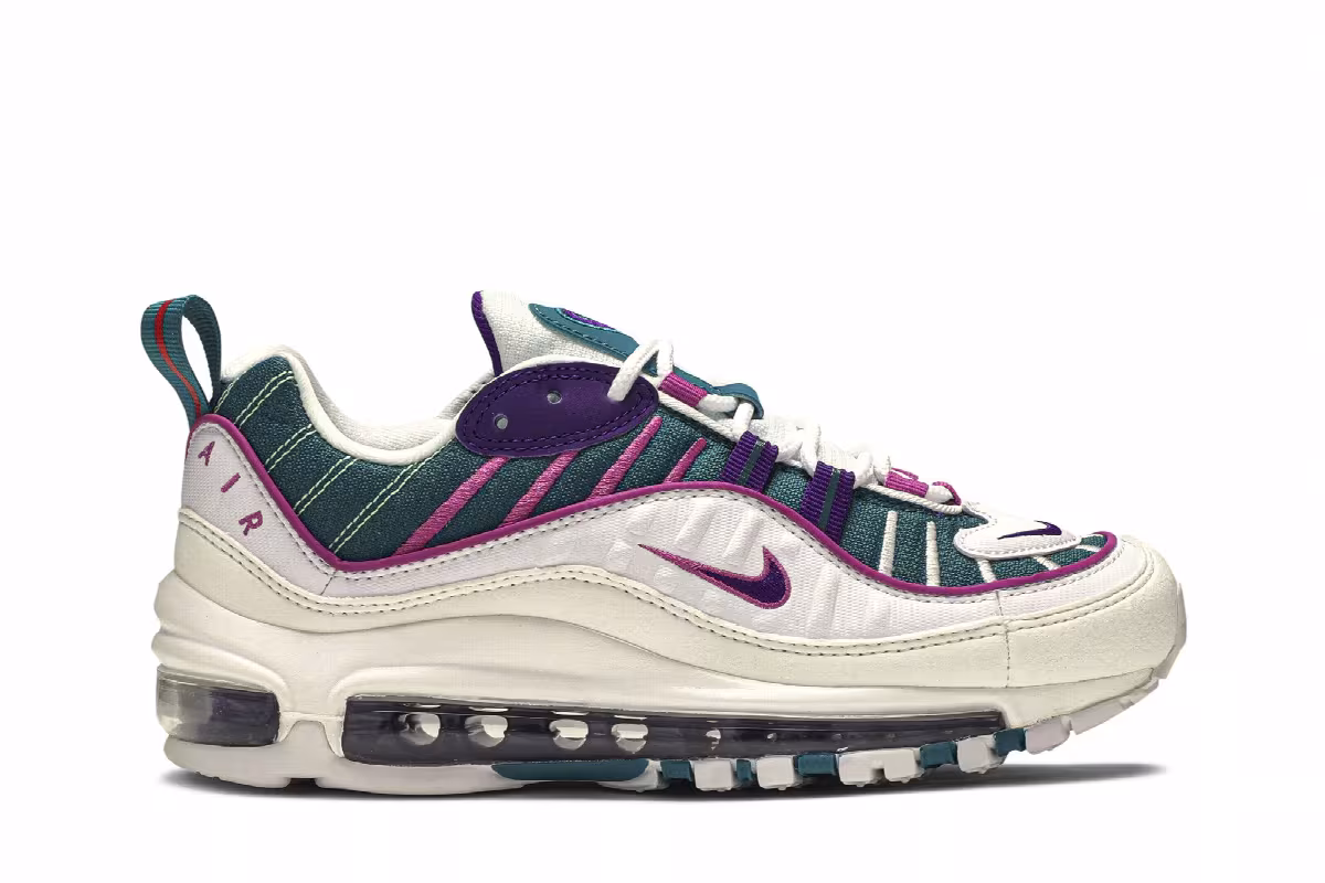 Nike Women's Air Max 98 Teal Purple, view 2