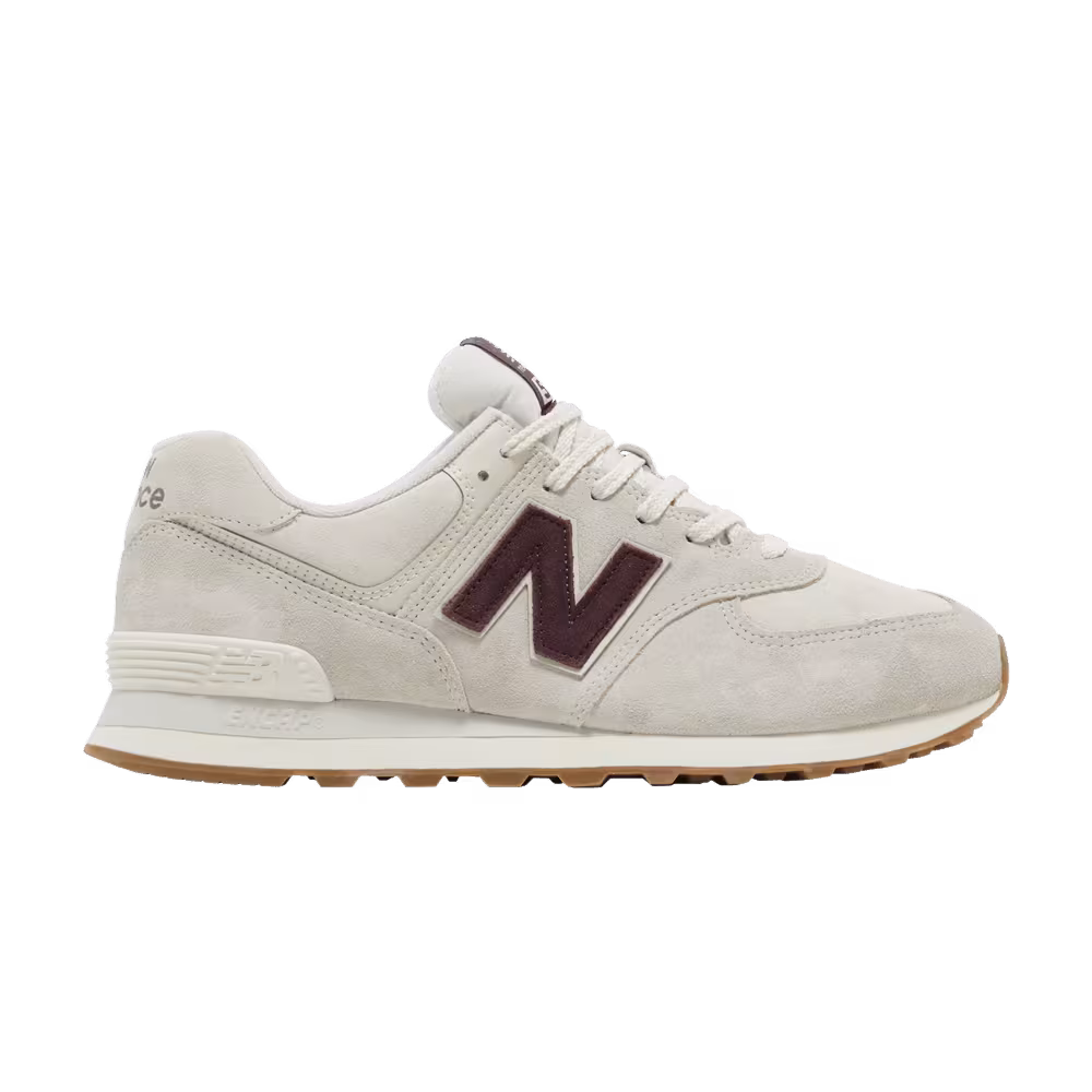 New Balance 574 Bone White Burgundy