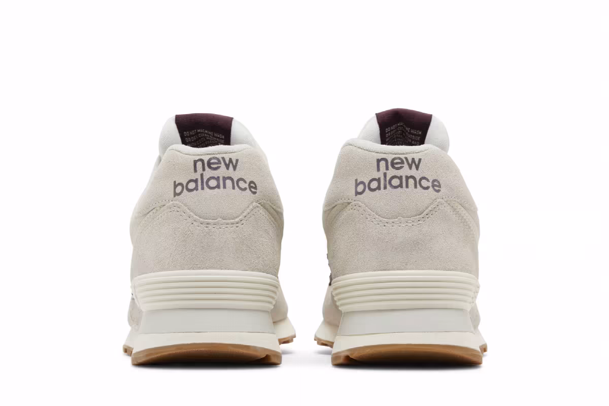 New Balance 574 Bone White Burgundy, view 7
