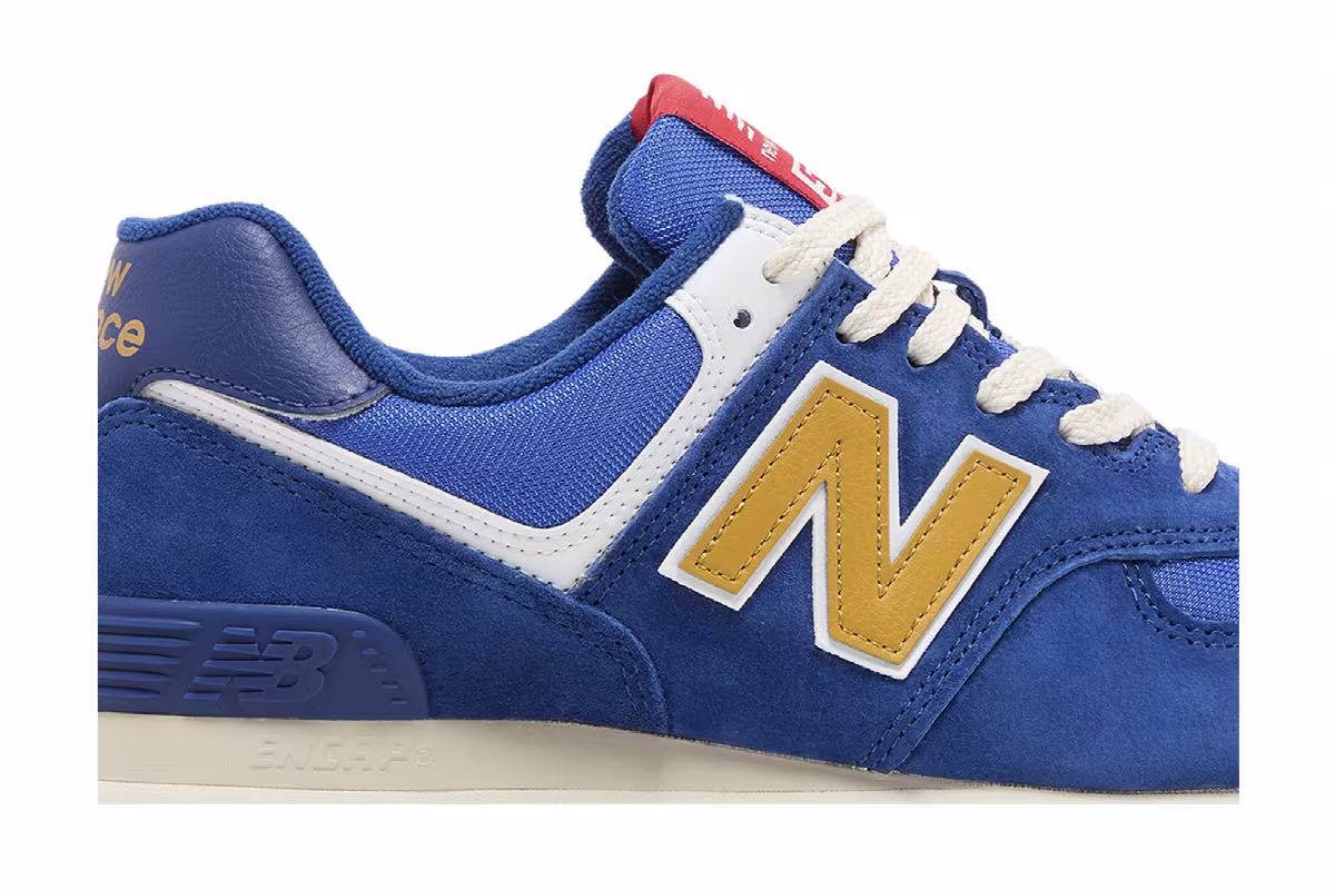 New Balance 574 Royal Blue Gold, view 3