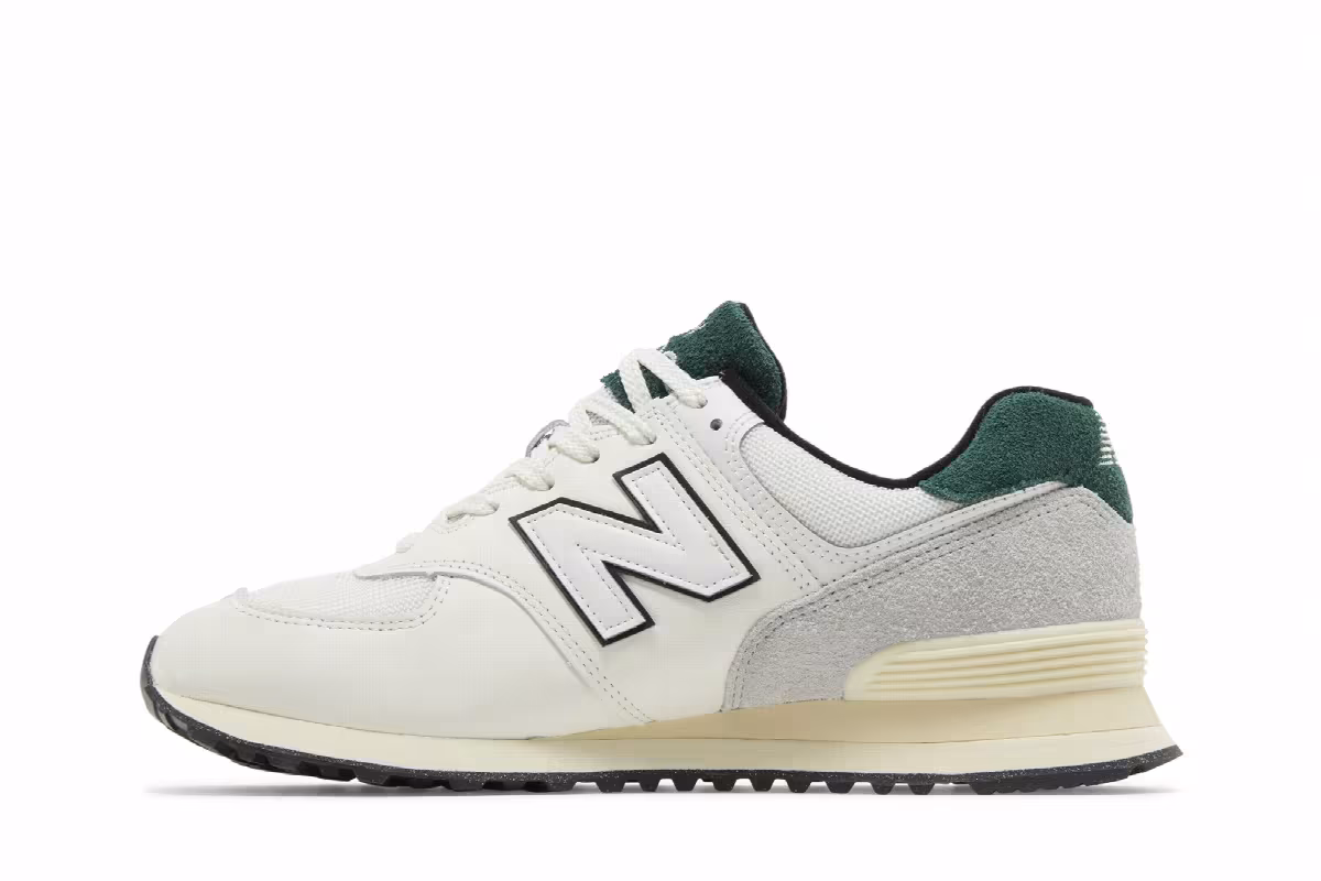 New Balance 574 White Green, view 4