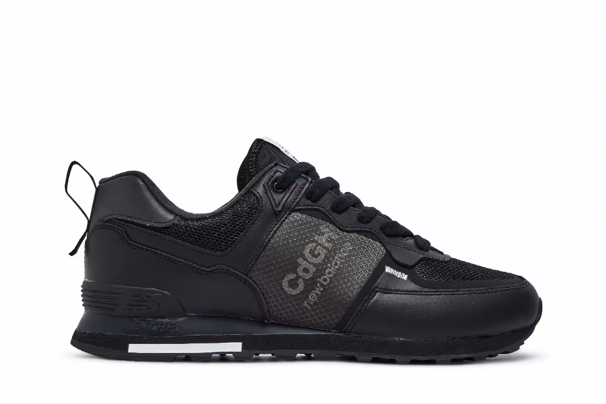 Comme des Garçons Homme x New Balance 574 Black, view 2