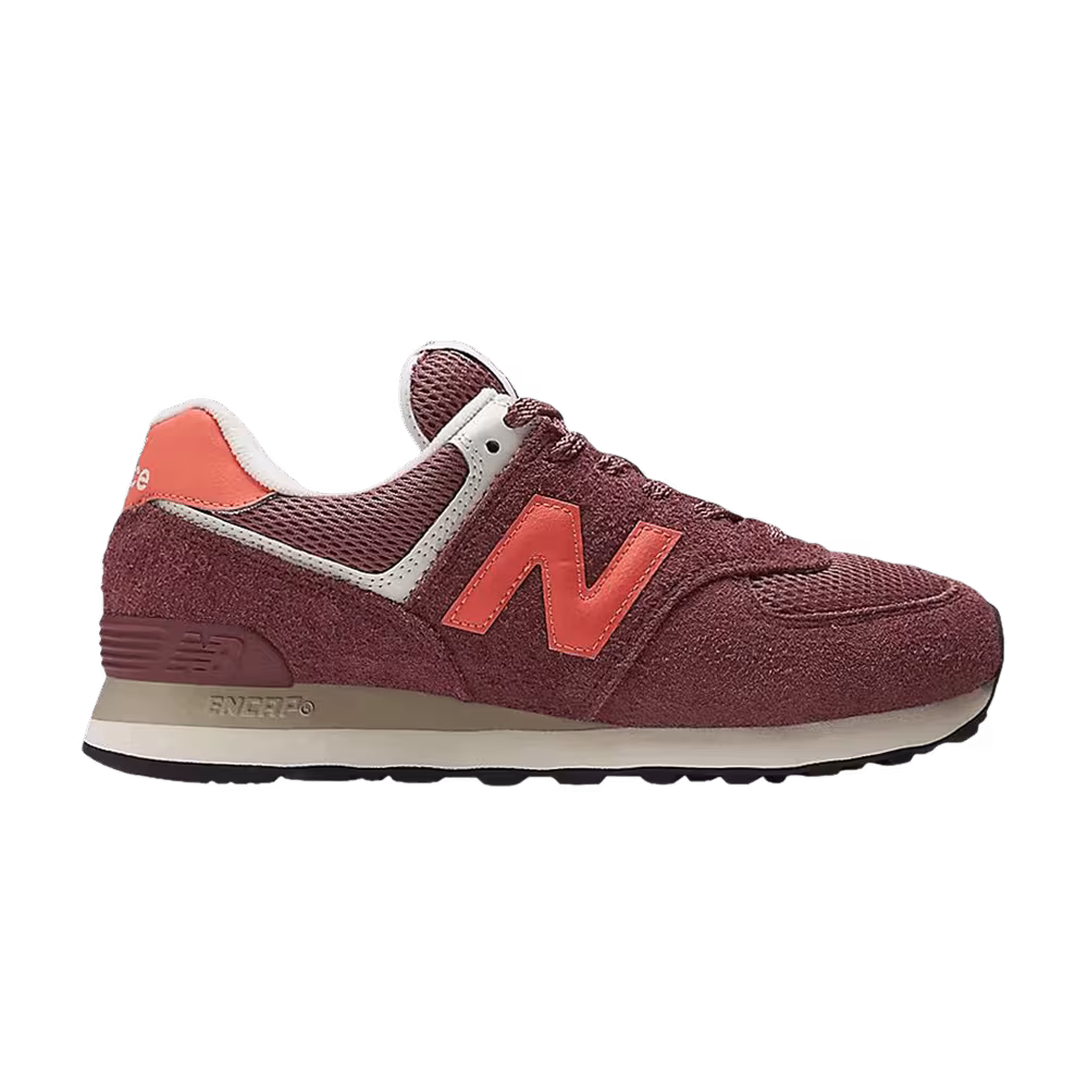 New Balance 574 Red Rock Tangerine Heat