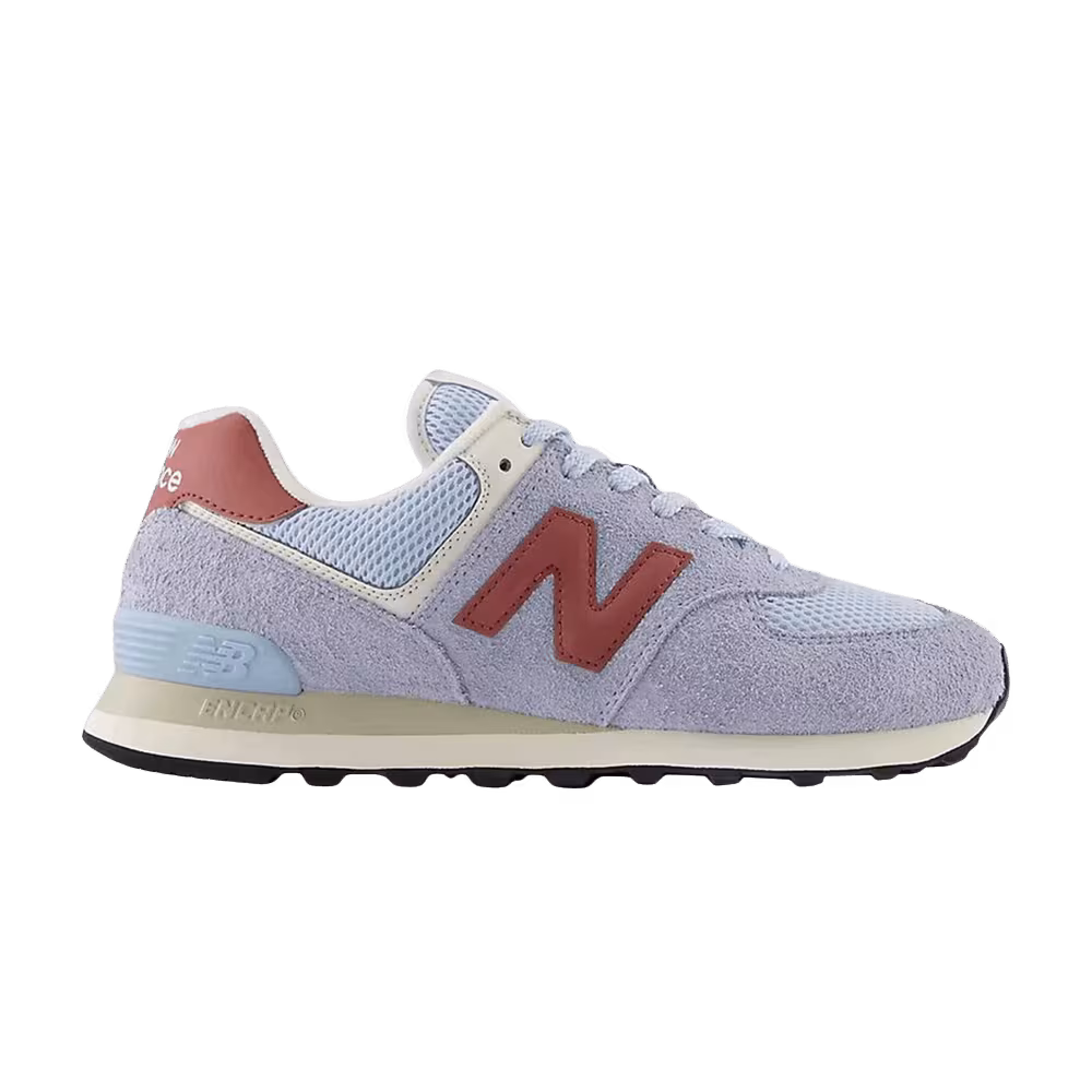 New Balance 574 Oxford Blue Apricot Orange