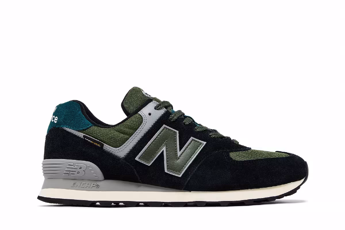 New Balance 574 Black Olive, view 2