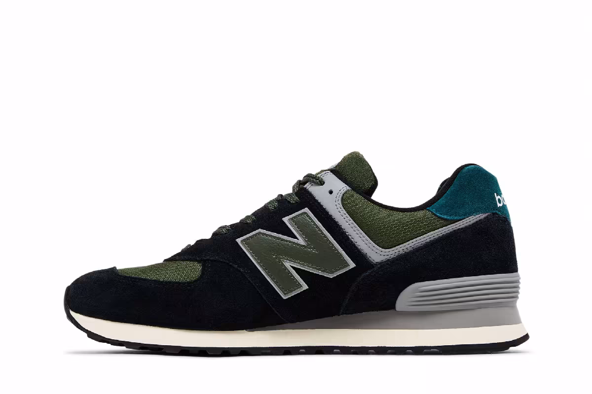 New Balance 574 Black Olive, view 4