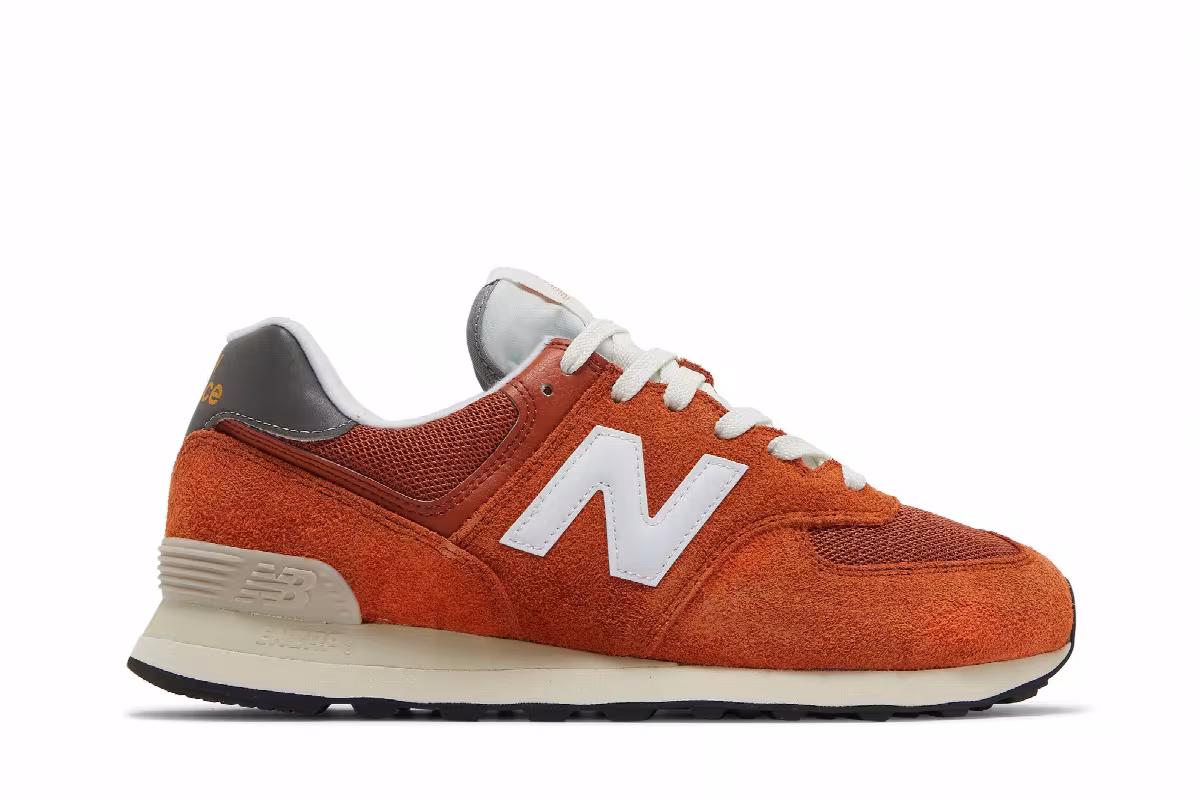 New Balance 574 Orange Burst, view 2