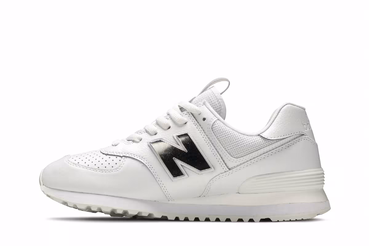 New Balance 574 Metallic - White Neo Flame, view 4