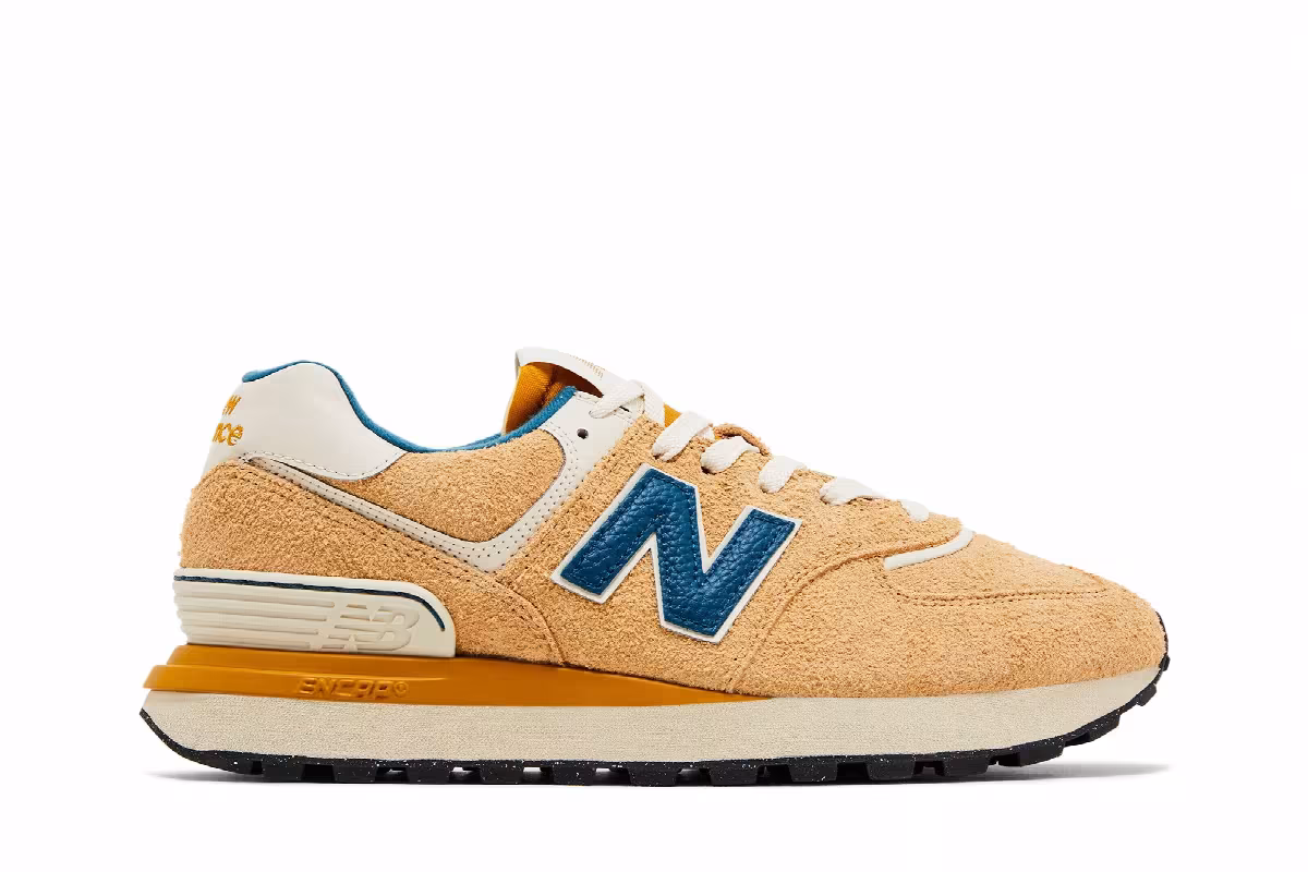 New Balance 574 Legacy Mustard Gold Navy, view 2