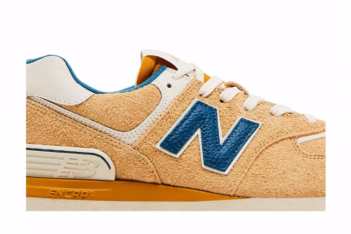 New Balance 574 Legacy Mustard Gold Navy, view 3