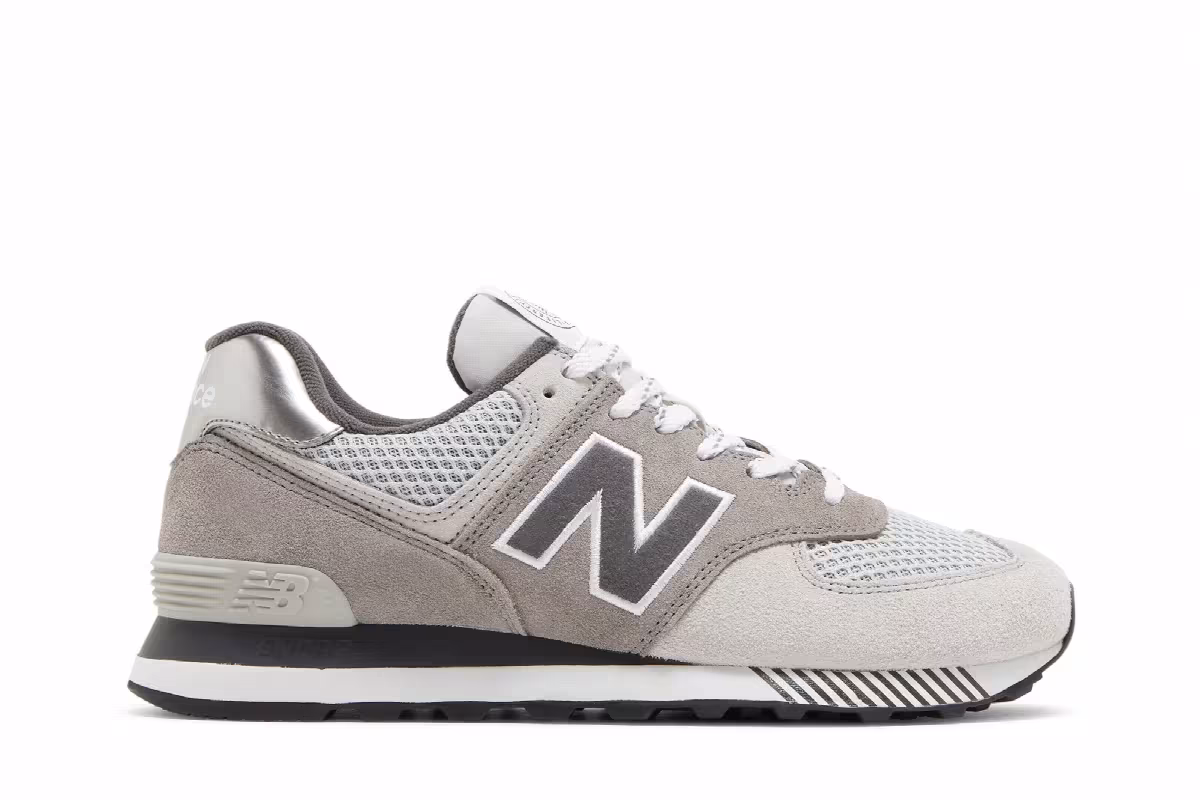 New Balance 574 Grey Black, view 2