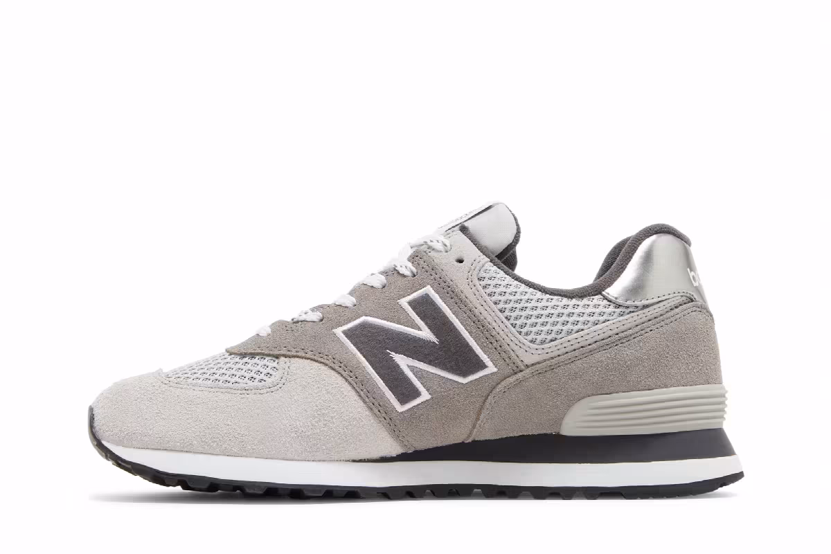 New Balance 574 Grey Black, view 4